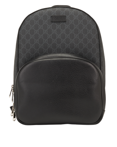GG Backpack, &pound;750, Handbags, Black, Canvas/Leather, Front view